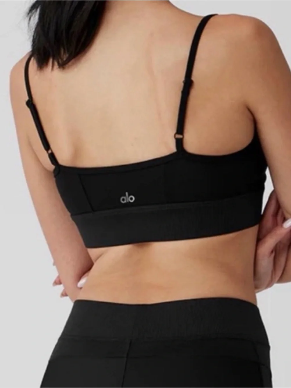 ALO Yoga Alosoft Head Start Sports Bra Comfy Minimalist